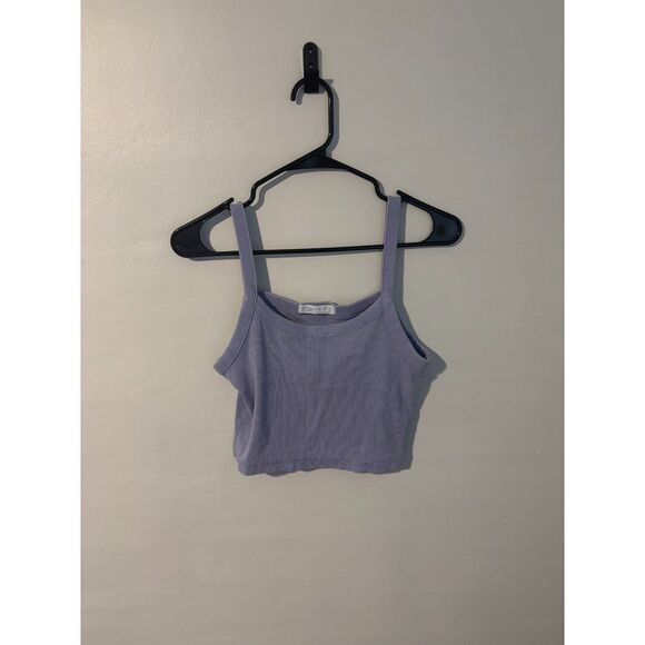 Primark Lavender Ribbed Spaghetti-strap Crop Tank – Women’s Small, Soft Stretch - Picture 2 of 3